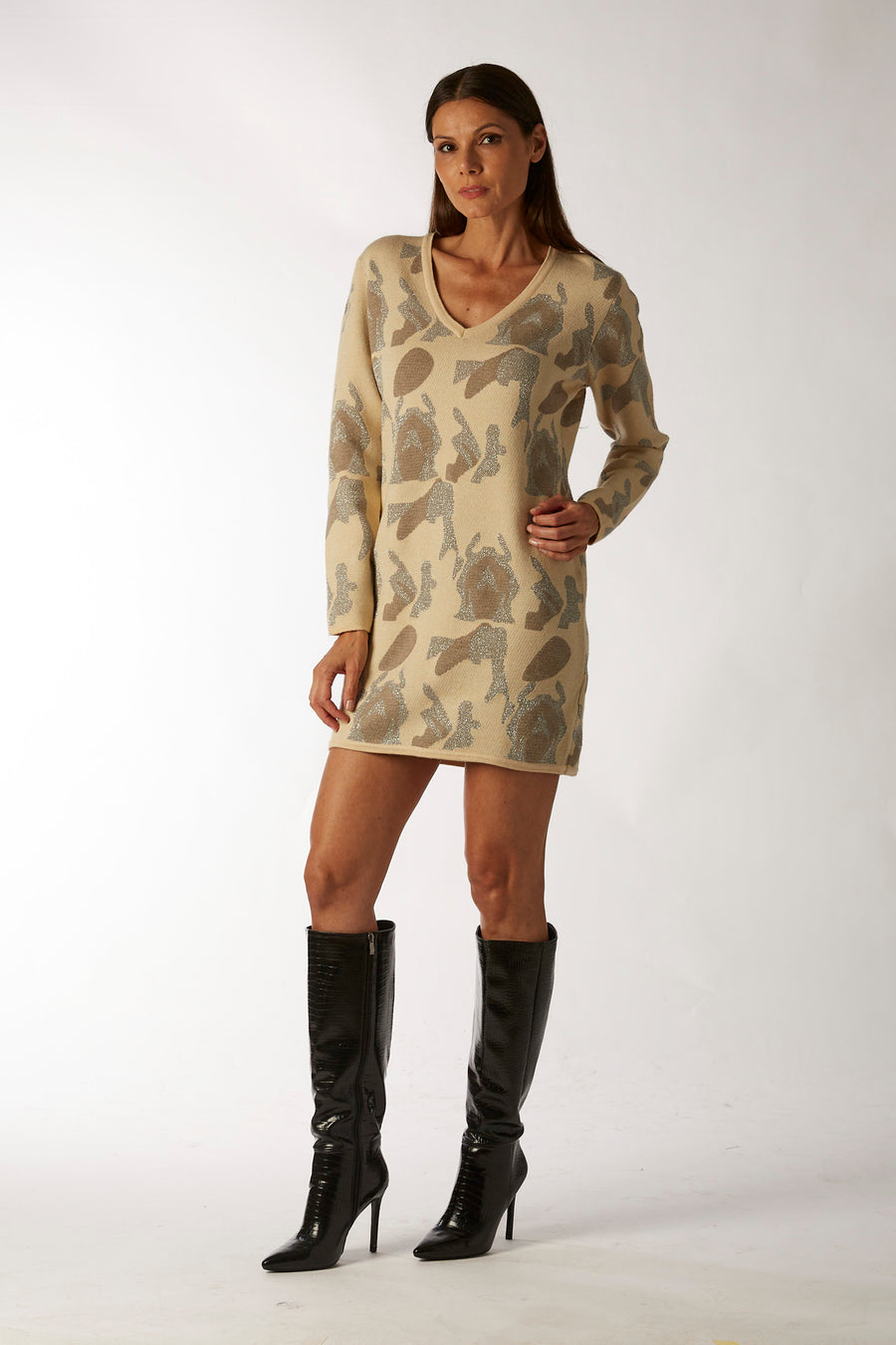 RABAT knit camuflage dress