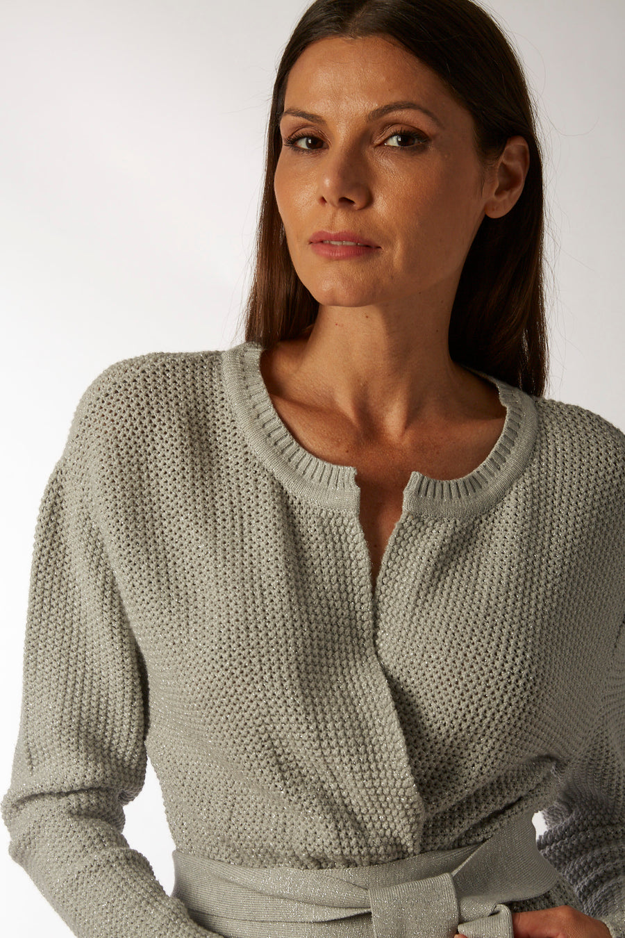 SANTO DOMINGO lurex cardigan