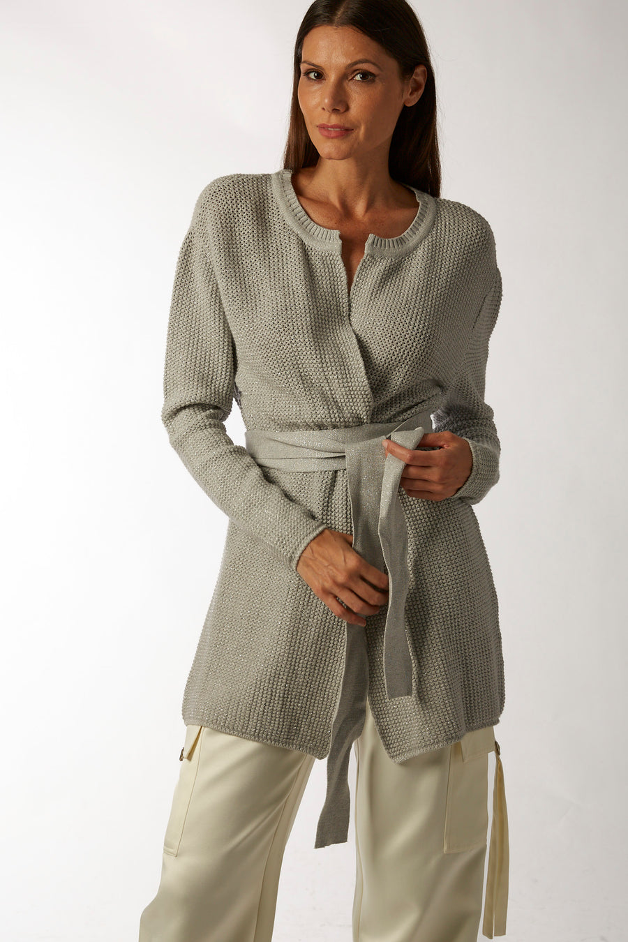 SANTO DOMINGO lurex cardigan