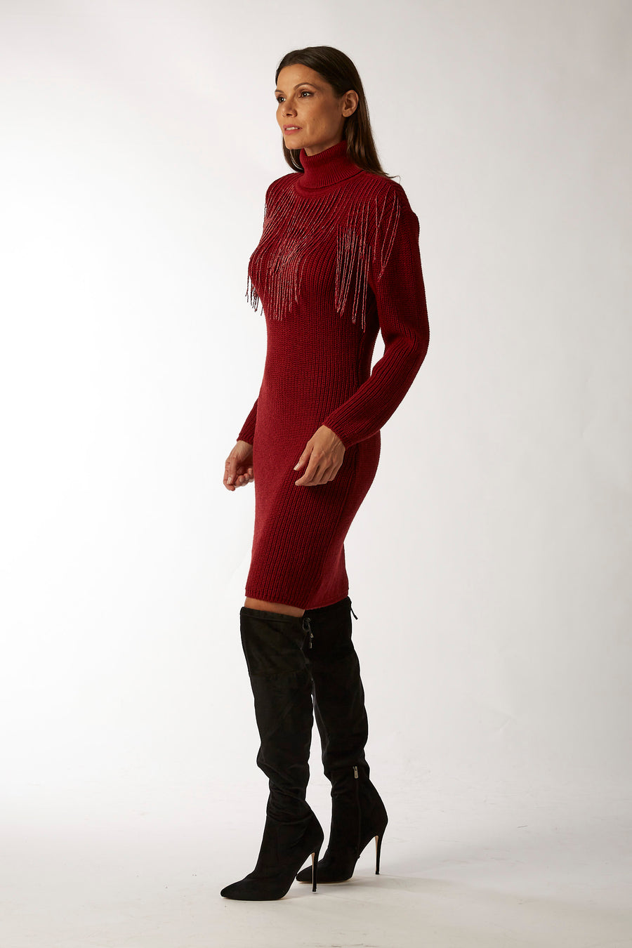 VADUR knit dress with fringes